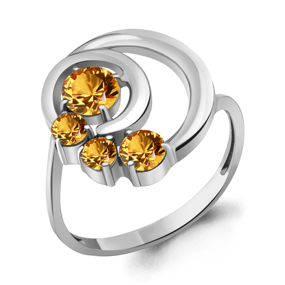 

Кольцо из серебра с цитрином Aquamarine Aquamarine 6970406_925_р р, 6970406_925_р
