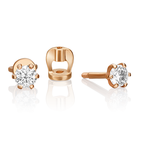 

Серьги из красного золота с фианитом PLATINA jewelry 02-2070-00-401-1110-03, 02-2070-00-401-1110-03