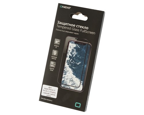 фото Защитное стекло onext для iphone 12 pro black frame