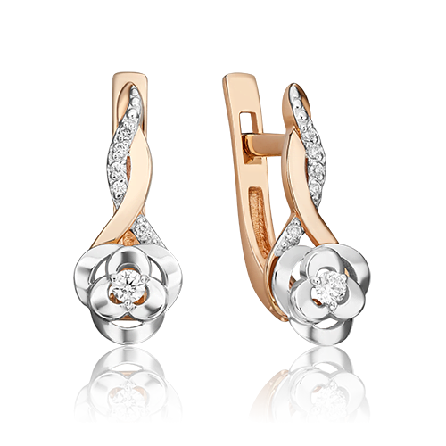 

Серьги из комбинированного золота с бриллиантом PLATINA jewelry 02-0947-00-101-1111-30, 02-0947-00-101-1111-30