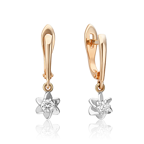 

Серьги из комбинированного золота с бриллиантом PLATINA jewelry 02-0934-00-101-1111-30, 02-0934-00-101-1111-30