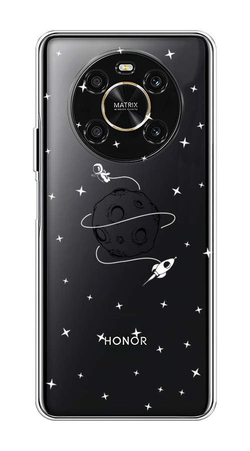 

Чехол на Honor X9 4G "Полет вокруг луны", Белый;серый;черный, 6108150-2