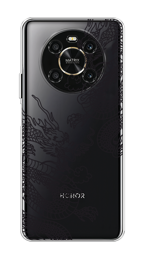 

Чехол на Honor X9 4G "Два китайских дракона", Серый;черный, 6108150-1