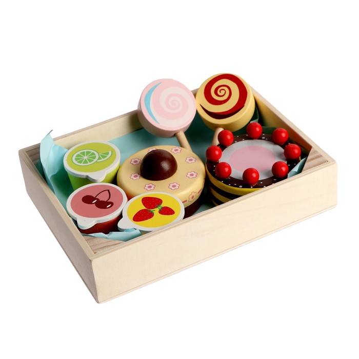 фото Кнр игровой ящик с продуктами сладости 17х12,5х3,5 см