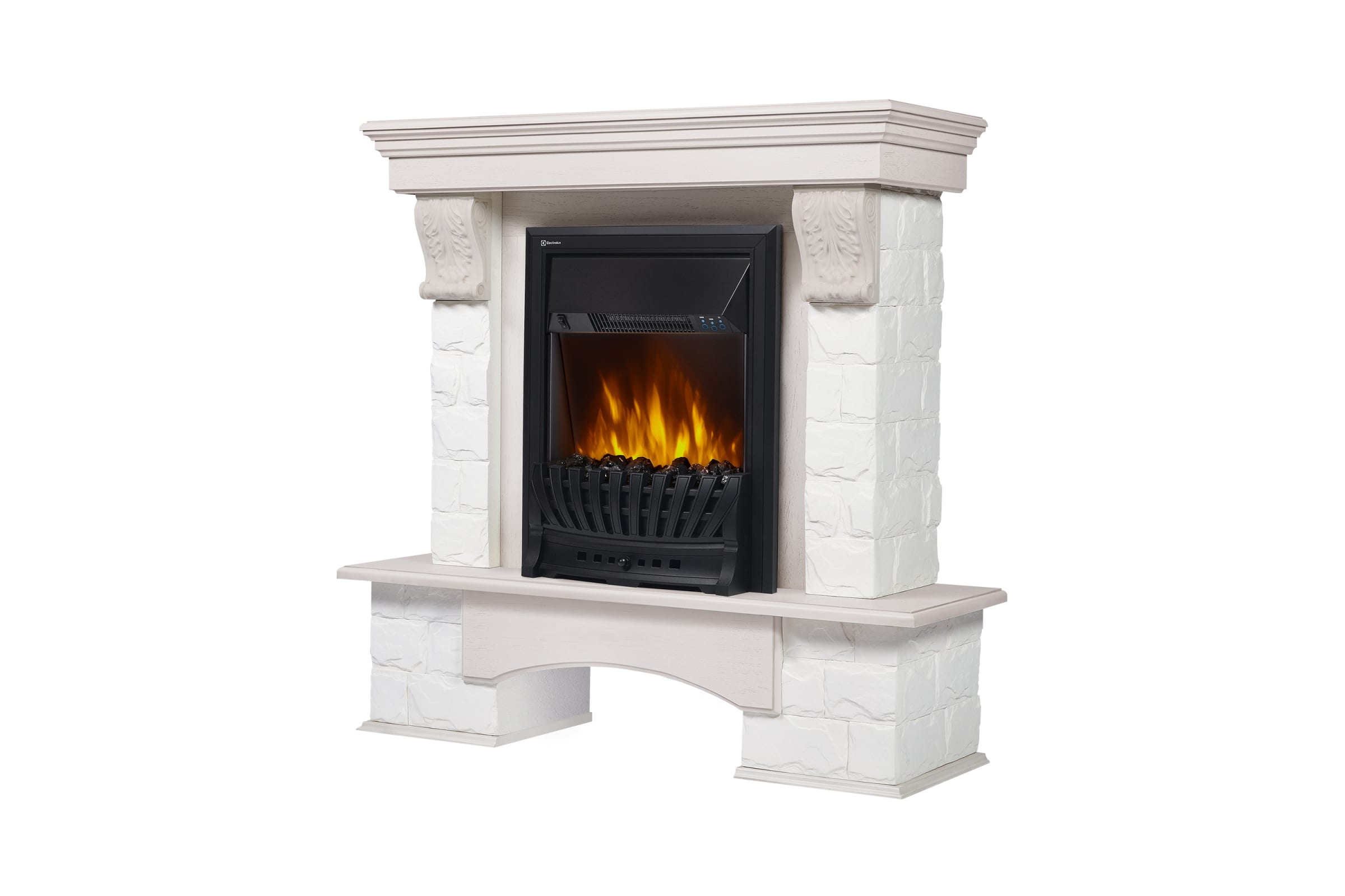 

Портал Firelight Forte Classic камень белый шпон беленый дуб, Forte Classic WWO