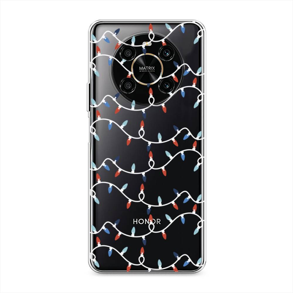 

Чехол на Honor X9 4G "Разноцветная гирлянда", Белый;красный;синий, 6108150-5