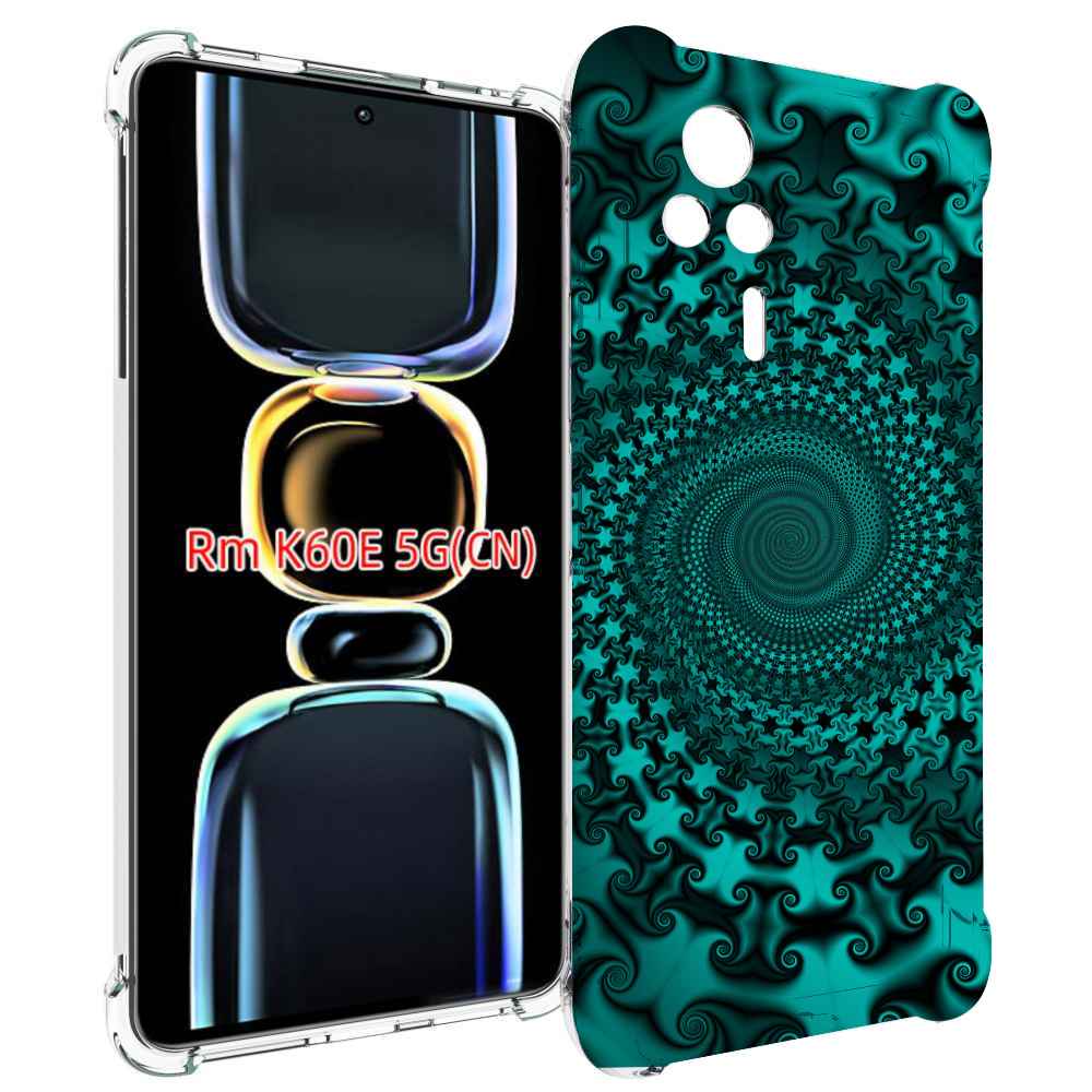 

Чехол MyPads зеленый-гипноз для Xiaomi Redmi K60E, Tocco