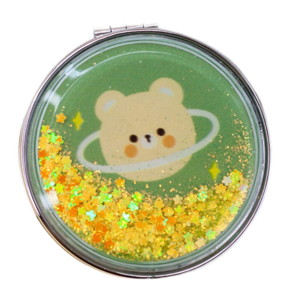 Зеркало Ring bear зеленый обратная сторона отражения