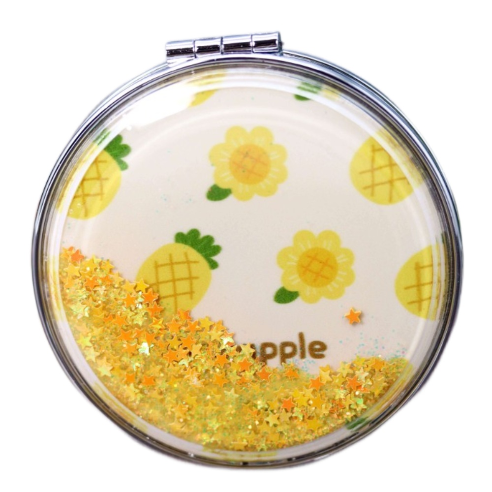 Зеркало Nice pineapple with flowers желтый ilikegift зеркало складное planet stars purple с увеличением