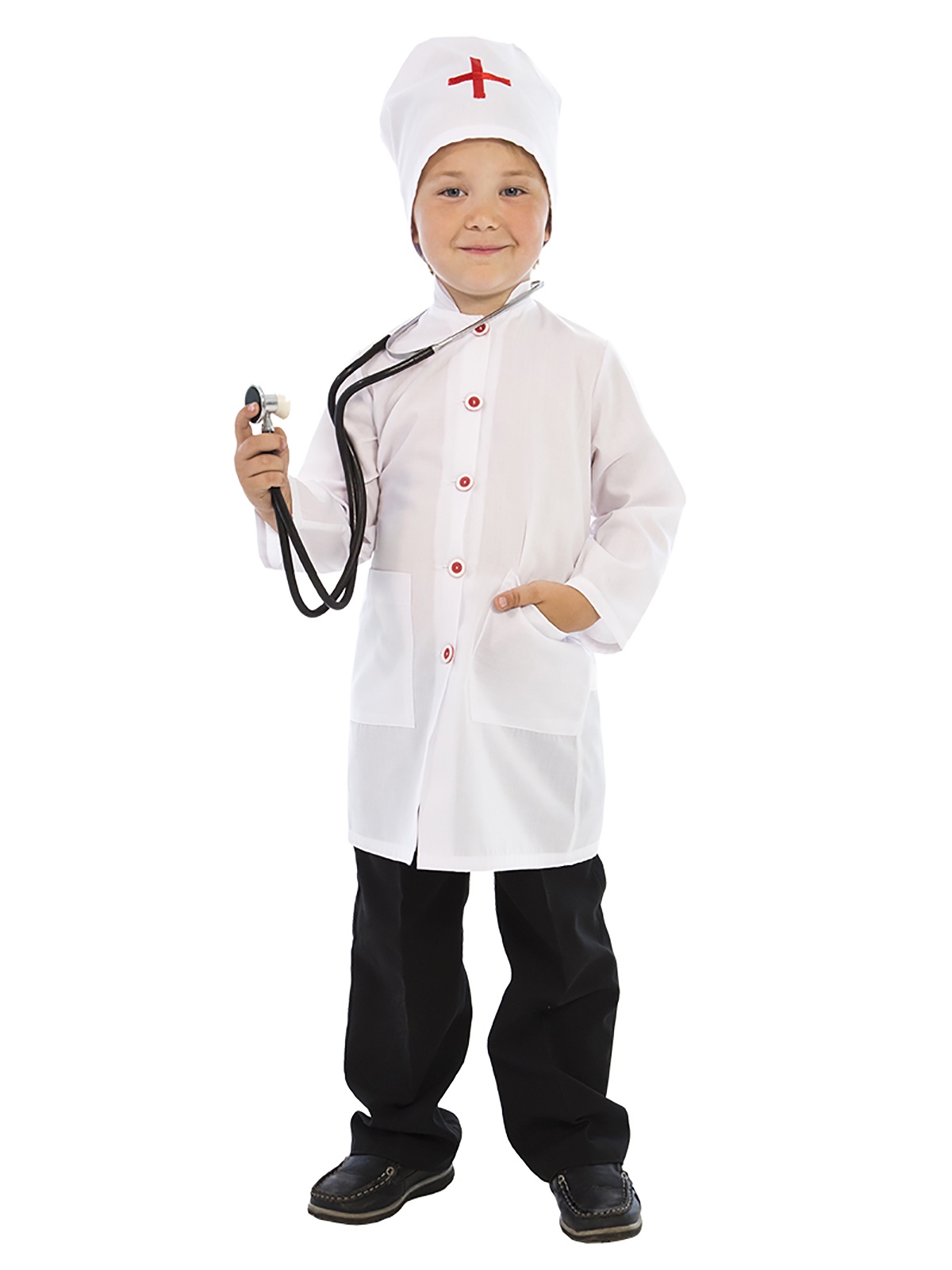 Карнавальный костюм Вестифика Медик, белый, 104 карнавальный парик с красными рогами белый 130 г