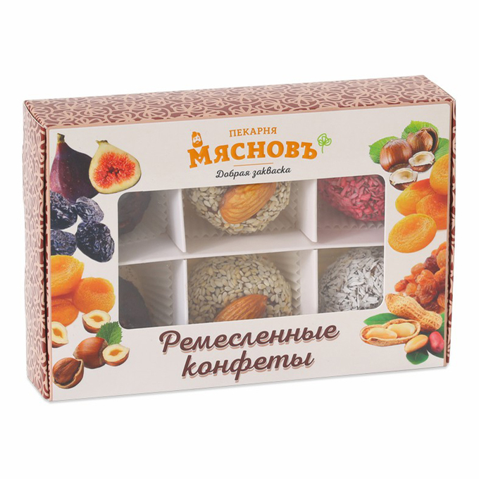 

Конфеты МясновЪ ПЕКАРНЯ из сухофруктов и орехов 210 г