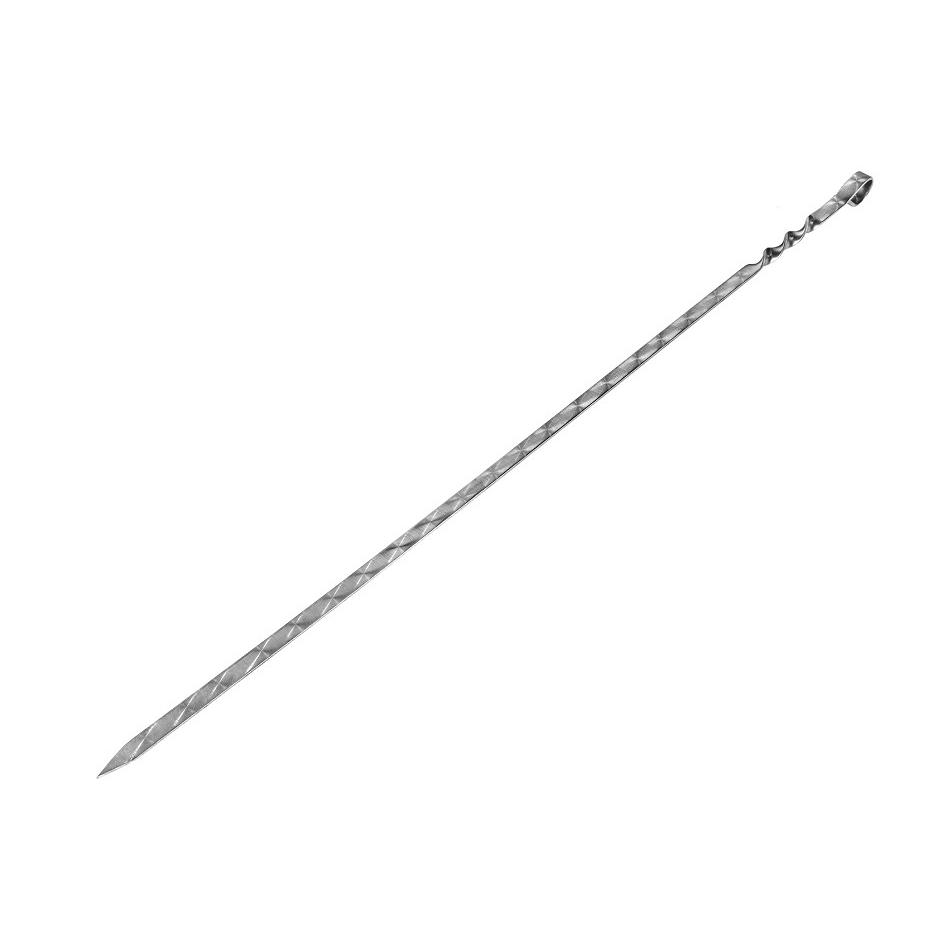 

Шампур 1 шт из нержавеющей стали, 500х12х3 мм, Стальной, 1-500-12-3-Кольцо