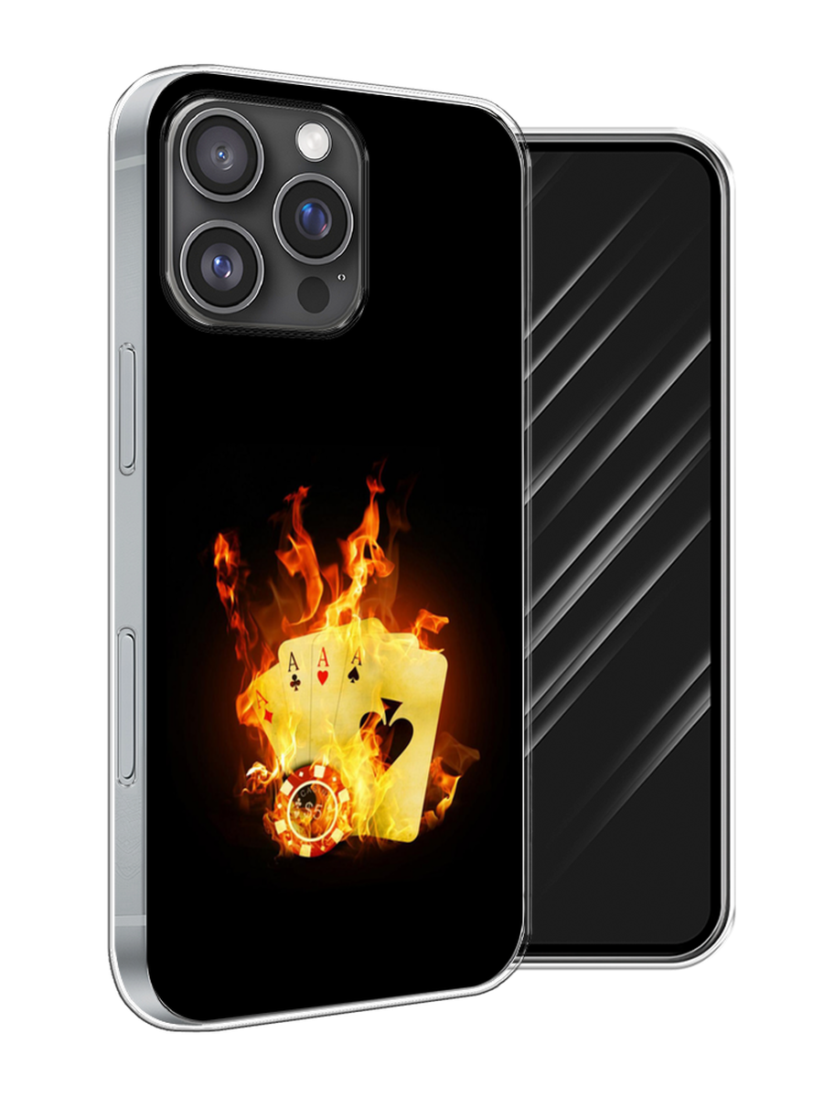 

Чехол Awog на Apple iPhone 16 Pro Max "Горящие карты", Черный;оранжевый, 16350-1
