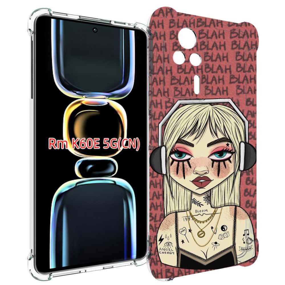 

Чехол MyPads дерзкая-девушка-в-наушниках женский для Xiaomi Redmi K60E, Tocco