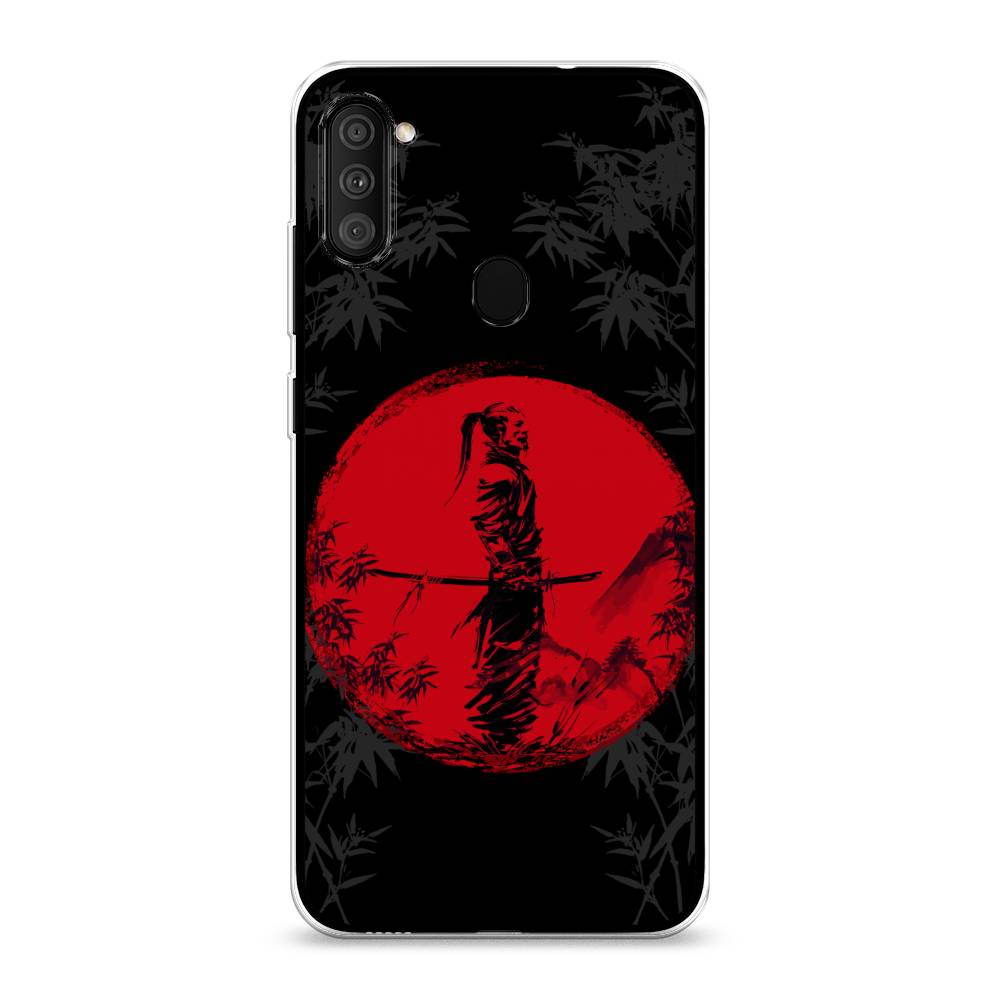 

Чехол для Samsung Galaxy A11/M11 "Самурай на красном фоне", Черный;красный;серый, 2100150-4