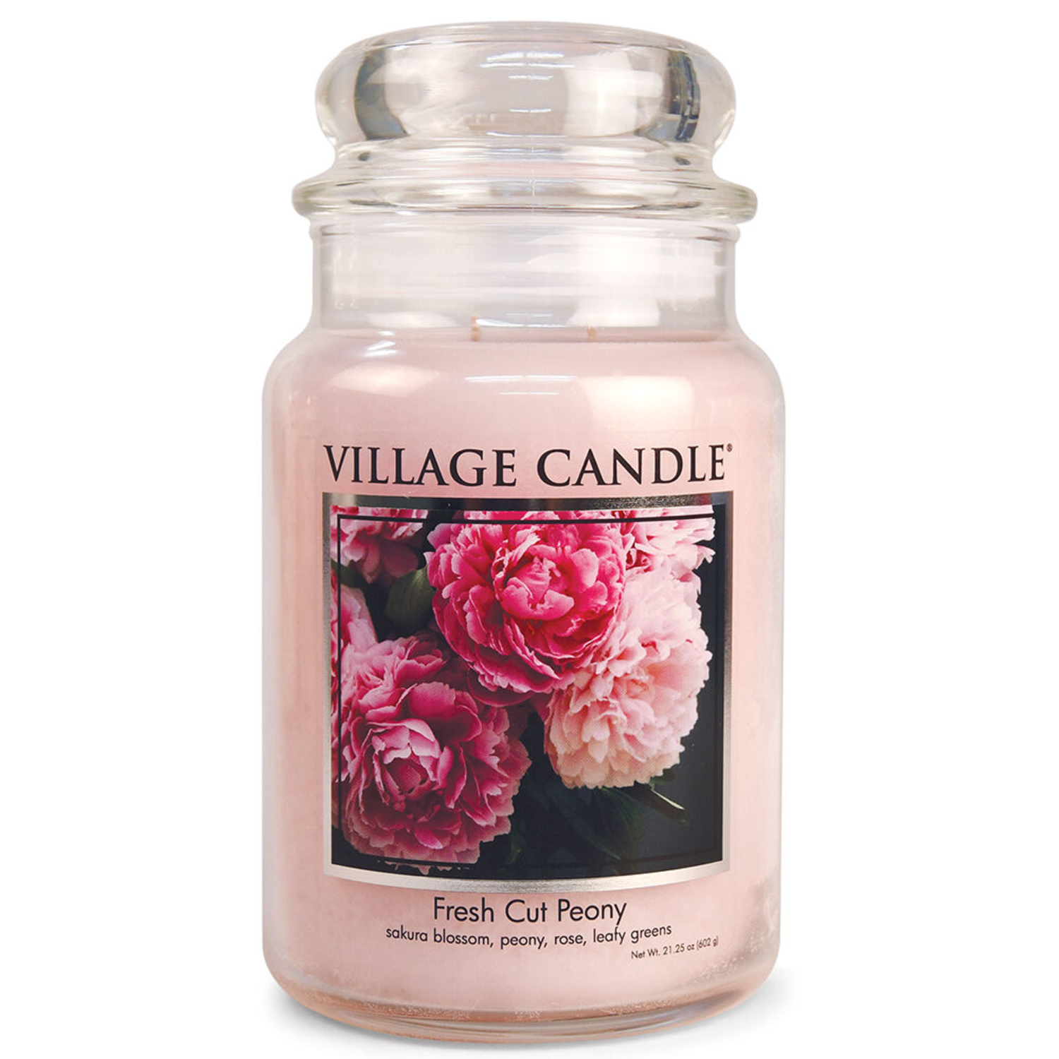 фото Ароматическая свеча village candle "пион", большая