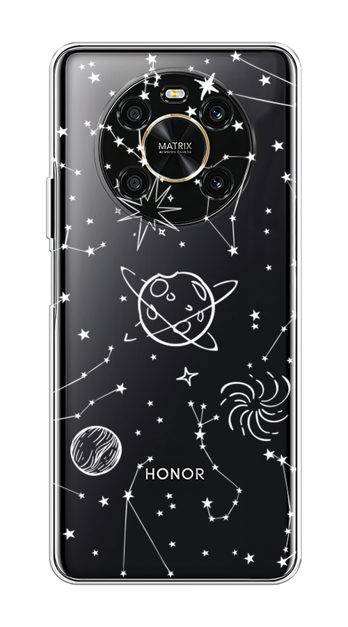 

Чехол на Honor X9 4G "Планеты в космосе", Белый, 6108150-2