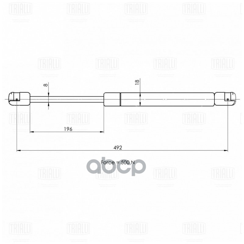 

Упор Газовый (Амортизатор) Крышки Багажника Trialli Gs 1820 Trialli арт. GS 1820