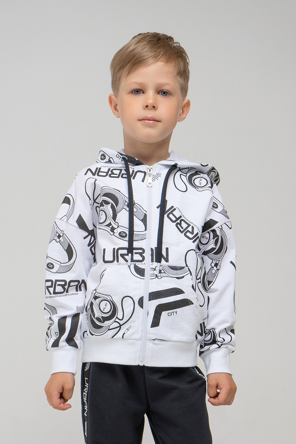 

Толстовка детская CROCKID КР 301612/к318, белый, 92, КР 301612/белый к318