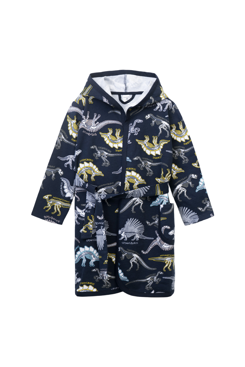 

Халат детский CROCKID К5763/цветные динозавры, индиго, 110, К5763/индиго,цветные динозавры