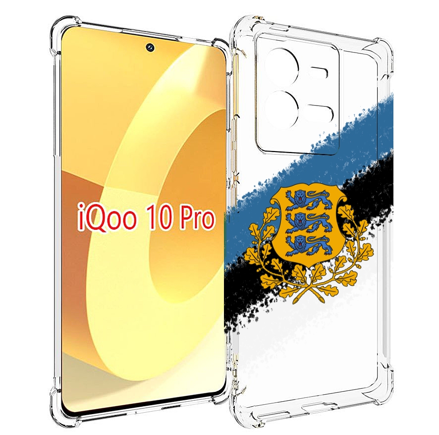 

Чехол MyPads герб флаг эстонии-2 для Vivo iQOO 10 Pro, Прозрачный, Tocco
