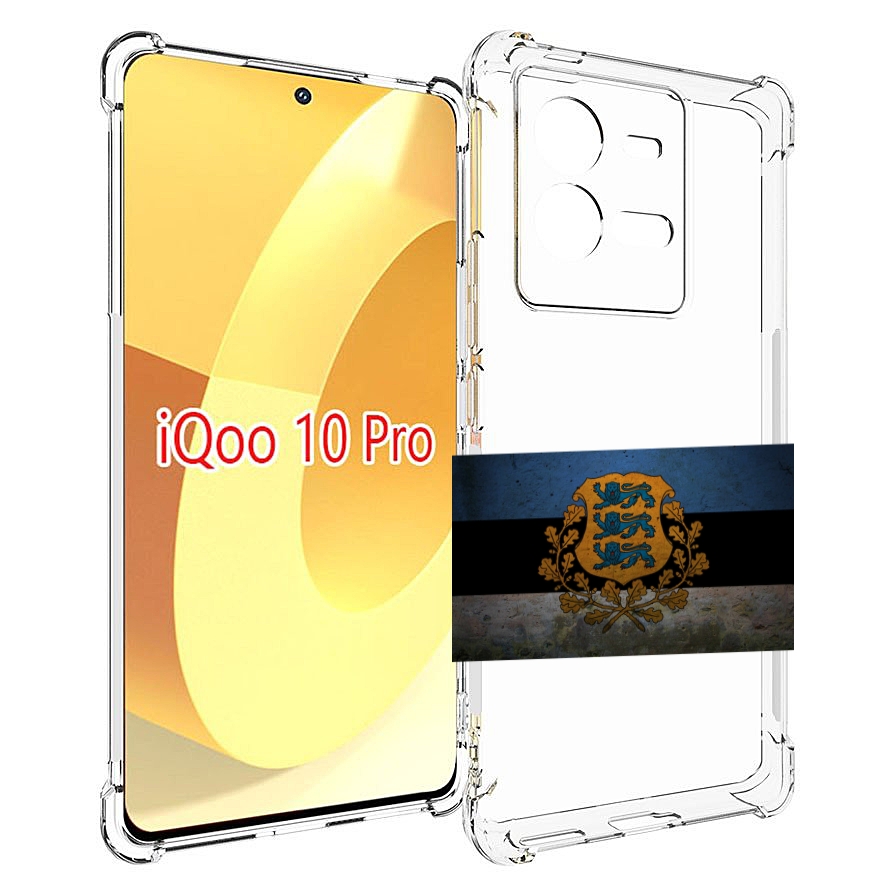 

Чехол MyPads герб флаг эстонии-1 для Vivo iQOO 10 Pro, Прозрачный, Tocco
