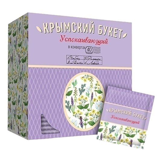 Чайный напиток травяной Крымский букет Успокаивающий в пакетиках 1,5 г х 20 шт