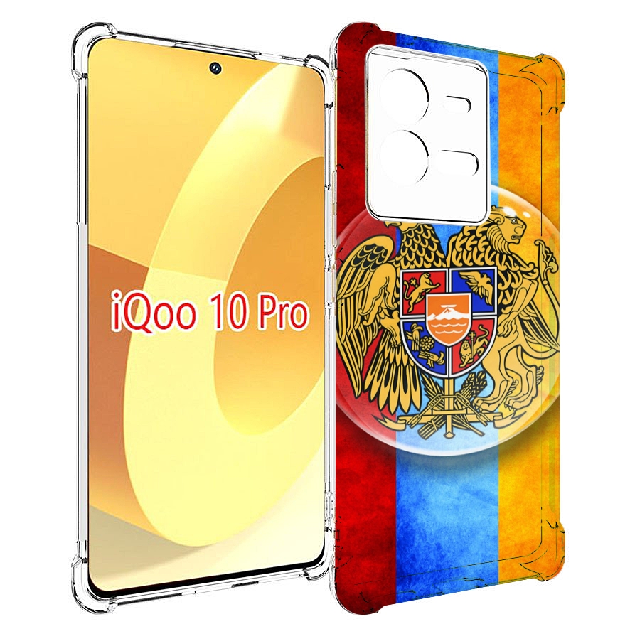 

Чехол MyPads герб флаг армении для Vivo iQOO 10 Pro, Прозрачный, Tocco