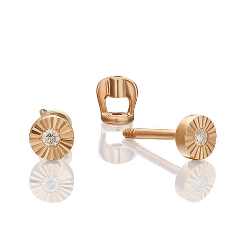 

Серьги из красного золота с бриллиантом PLATINA jewelry 02-0632-00-101-1110-30, 02-0632-00-101-1110-30