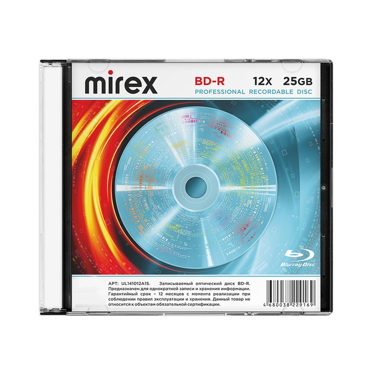 

Диск BD-R Mirex 25ГБ SLIM-футляр (UL141012A1S)