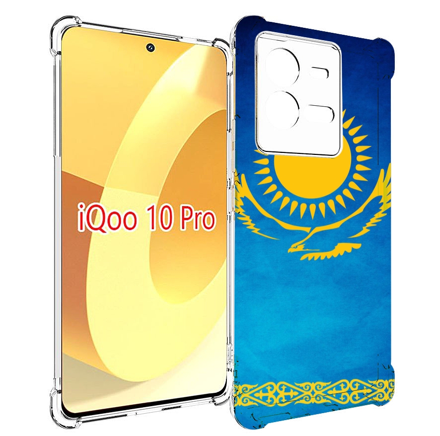 

Чехол MyPads герб и флаг казахстана для Vivo iQOO 10 Pro, Прозрачный, Tocco