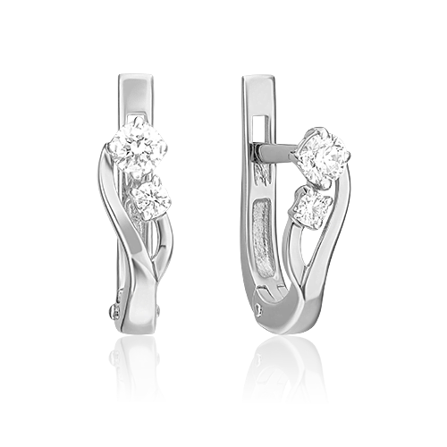 

Серьги из белого золота с бриллиантом PLATINA jewelry 02-0342-00-101-1120-30, 02-0342-00-101-1120-30