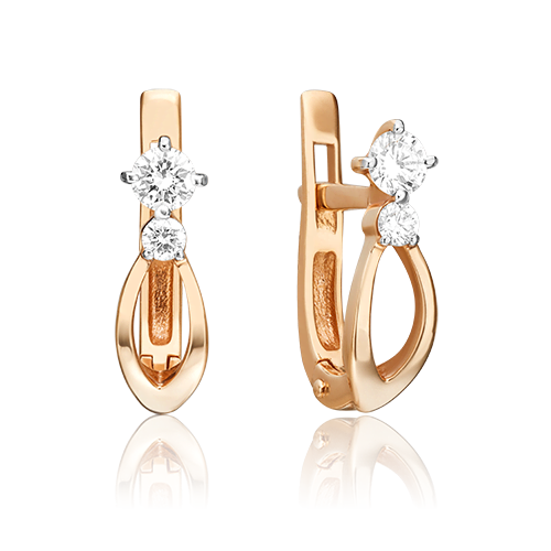 

Серьги из красного золота с бриллиантом PLATINA jewelry 02-0339-00-101-1110-30, 02-0339-00-101-1110-30