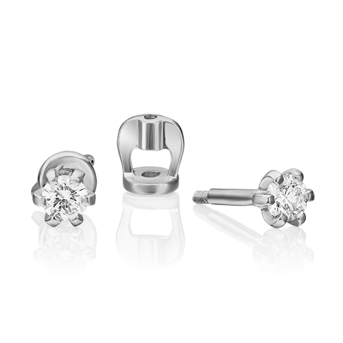 

Серьги из белого золота с бриллиантом PLATINA jewelry 02-0184-00-101-1120-30, 02-0184-00-101-1120-30