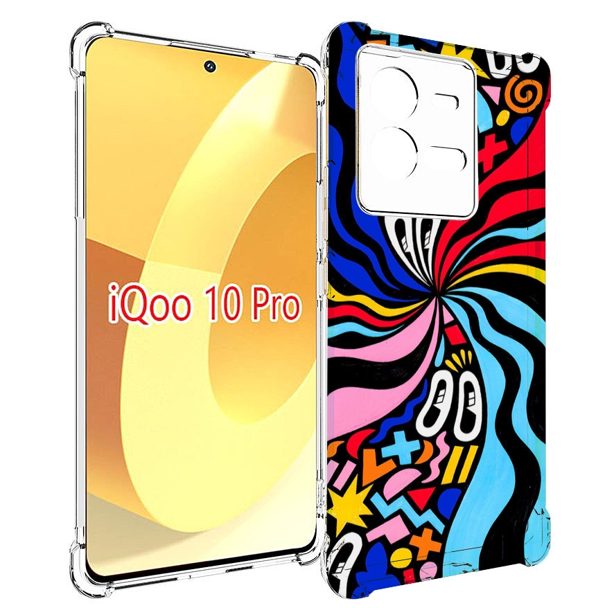 

Чехол MyPads волнистая-абстракция для Vivo iQOO 10 Pro, Прозрачный, Tocco