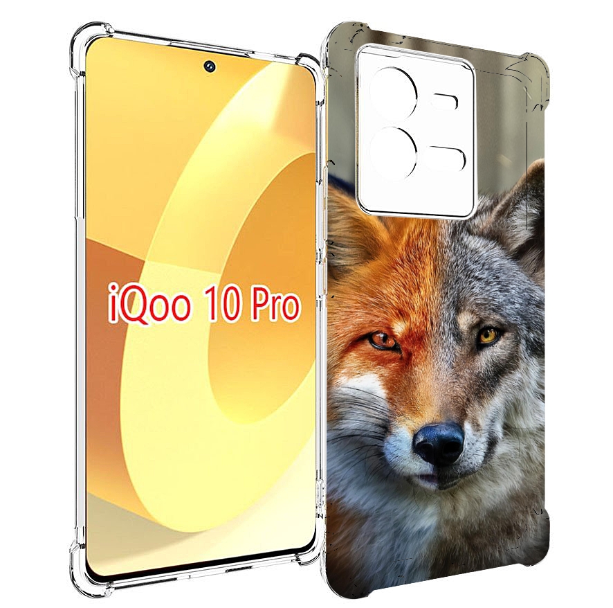 

Чехол MyPads волк-лиса для Vivo iQOO 10 Pro, Прозрачный, Tocco