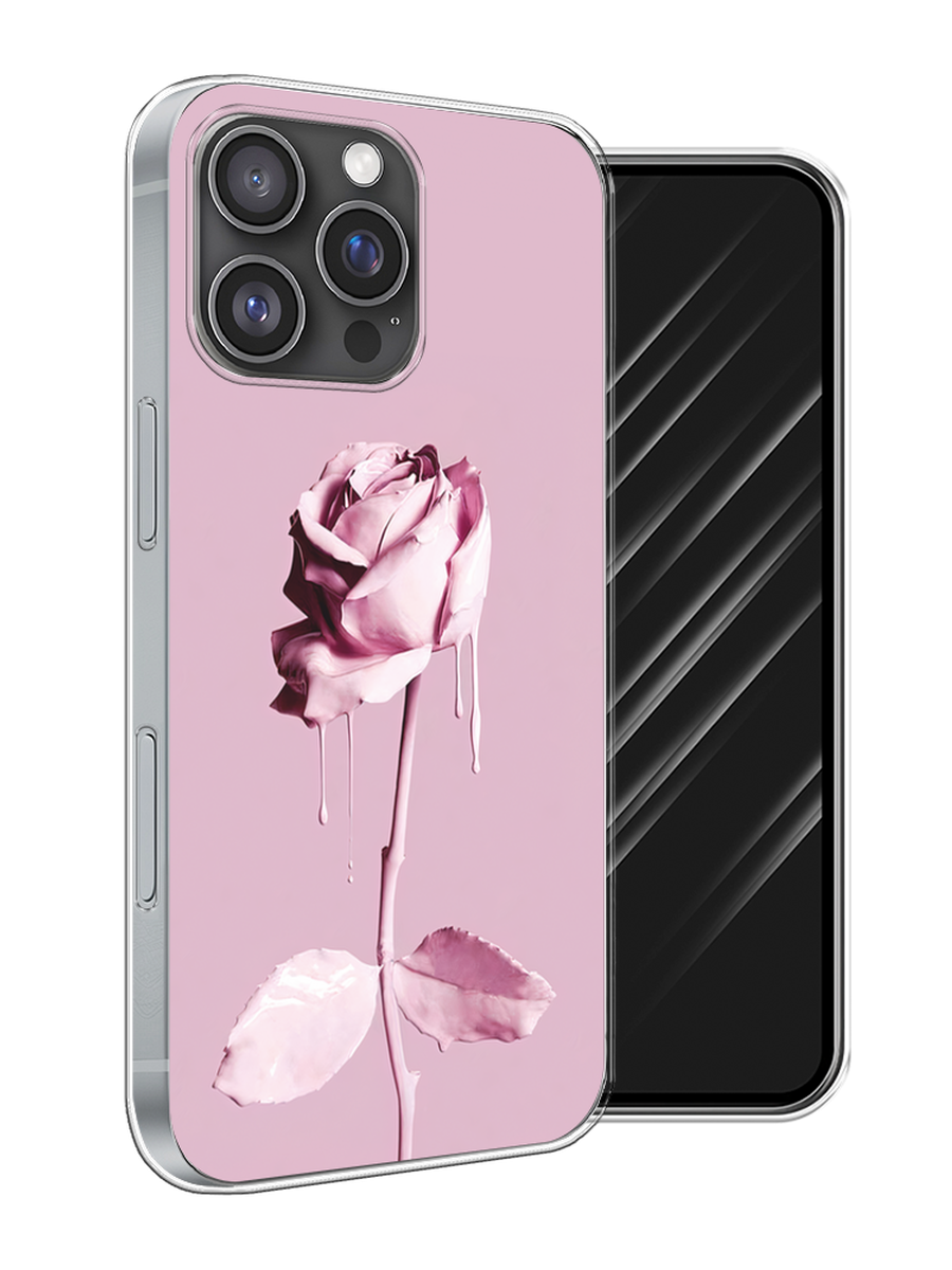 

Чехол Awog на Apple iPhone 16 Pro Max "Роза в краске", Белый;розовый, 16350-1
