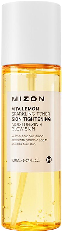Тонер для лица Mizon Vita Lemon Sparkling Toner для сияния кожи, витаминный, 150 мл осветляющий тонер для зрелой кожи deoproce yuja vita care 10 oil toner
