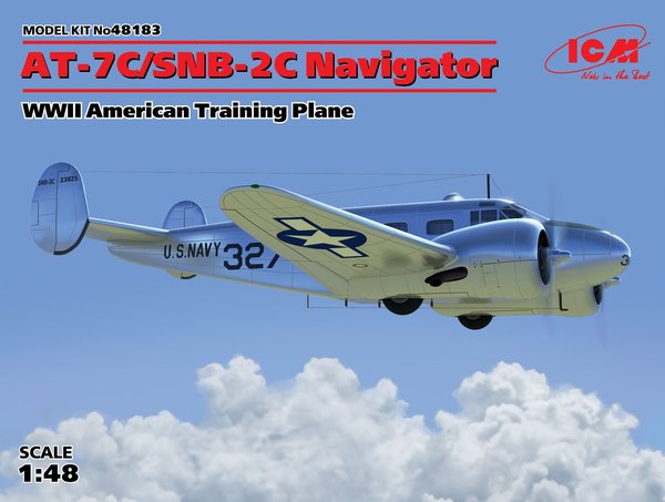 

Сборная модель ICM 1/48 AT-7C/SNB-2C Navigator, WWII American Training Plane 48183