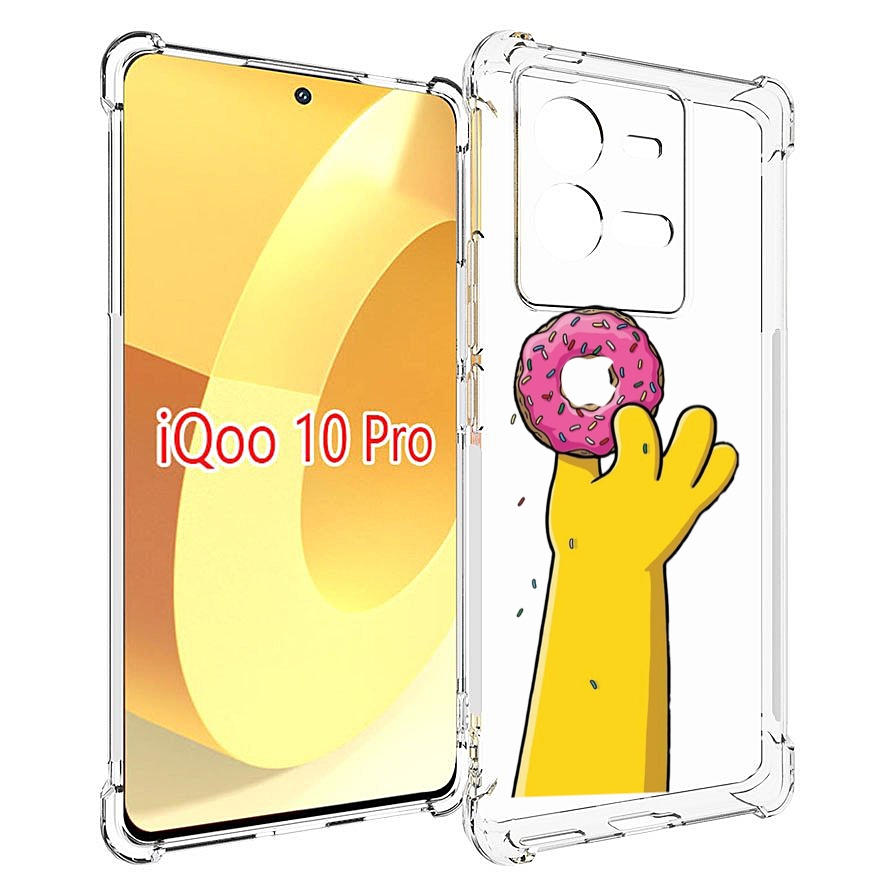 

Чехол MyPads вкусный-пончик для Vivo iQOO 10 Pro, Прозрачный, Tocco