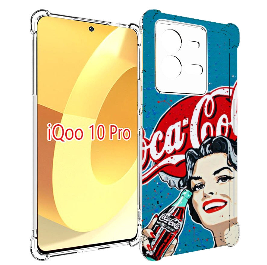 Чехол MyPads вкусная кола картинка для Vivo iQOO 10 Pro