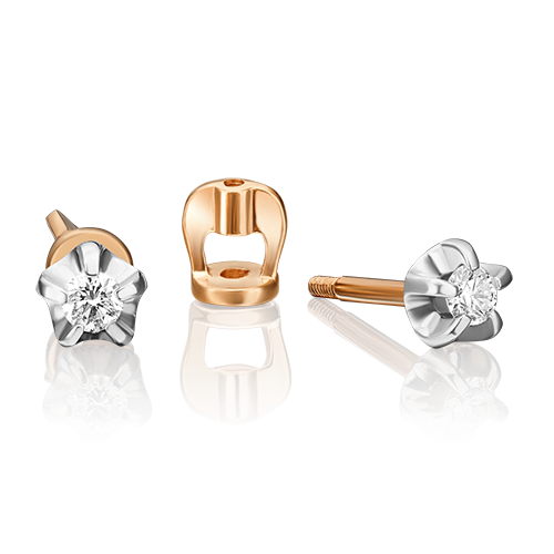 

Серьги из комбинированного золота с бриллиантом PLATINA jewelry 02-0053-00-101-1111-30, 02-0053-00-101-1111-30