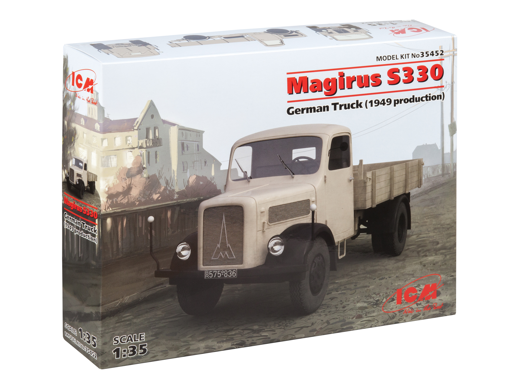 фото Сборная модель icm 1/35 magirus s330 german truck (1949) 35452