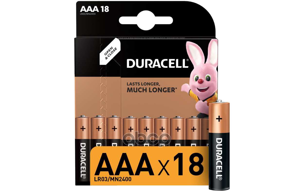 

Батарейка Алкалиновая Duracell Basic Aaa 1,5v Упаковка 18 Шт. Lr03/Mn2400 Bl-18 DURACELL а