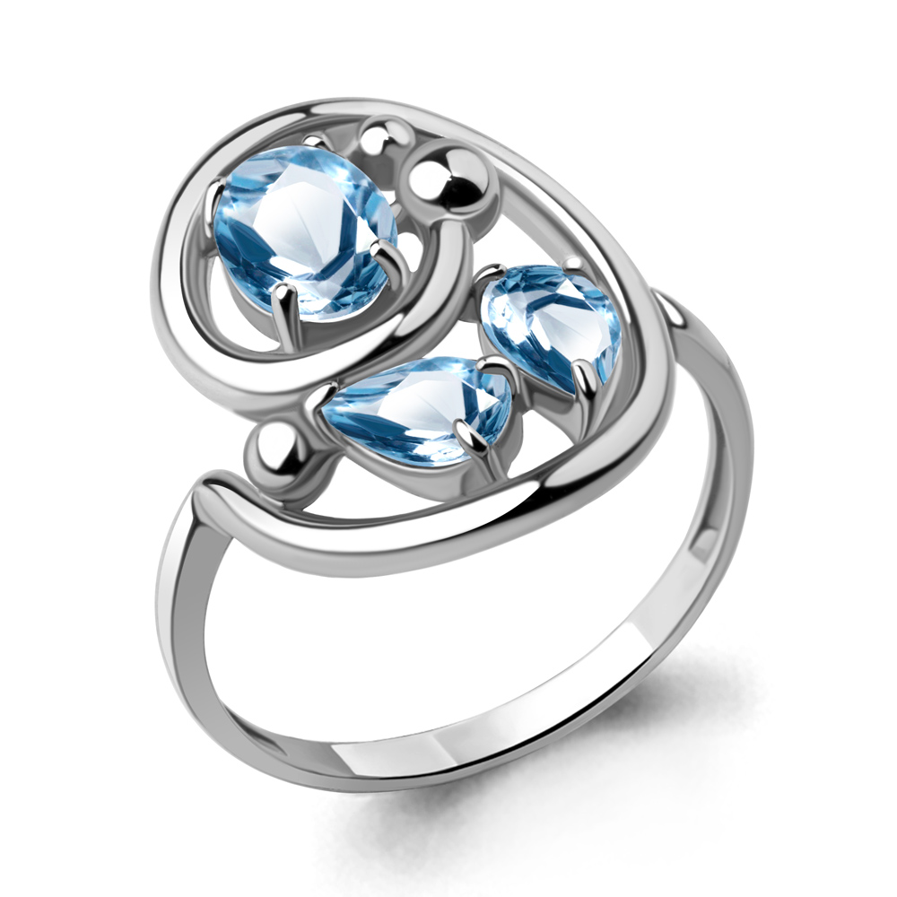 

Кольцо из серебра с топазом Aquamarine Aquamarine 6970305_925_р р. 19,5, 6970305_925_р