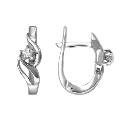 

Серьги из белого золота с бриллиантом PLATINA jewelry 02-0036-00-101-1120-30, 02-0036-00-101-1120-30