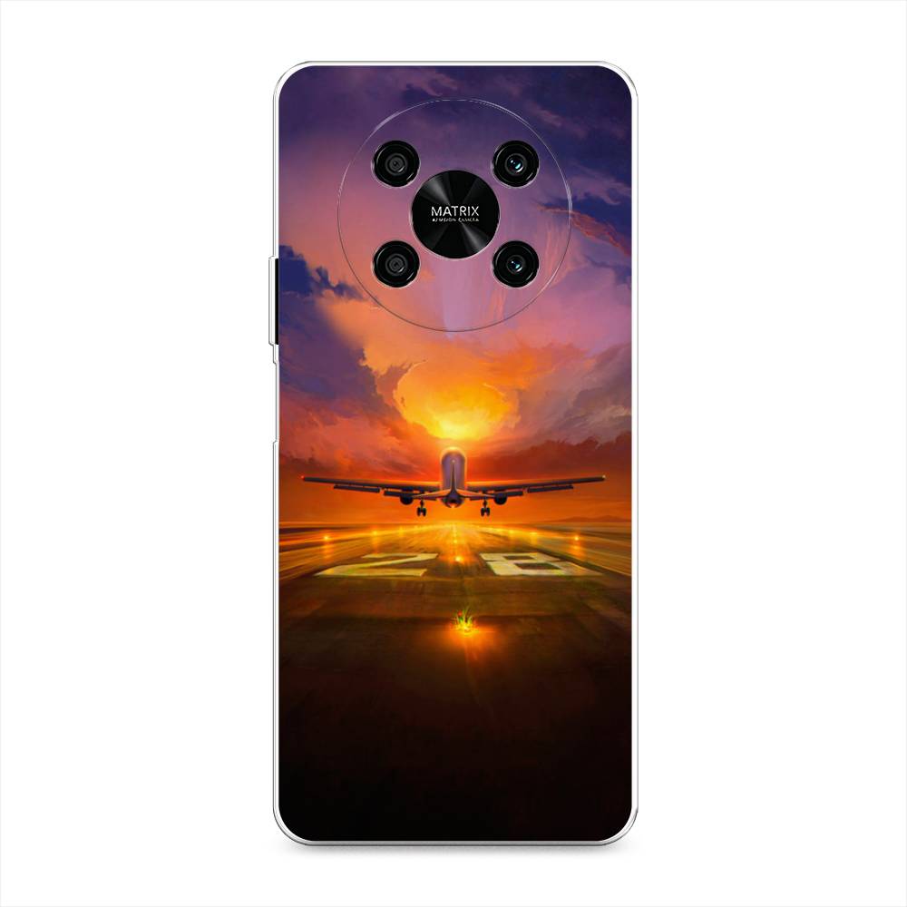 

Чехол на Honor X9 4G "Самолет на посадке", Оранжевый;синий, 6108150-6