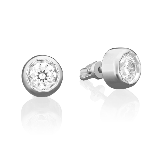 

Серьги пусеты из золота PLATINA jewelry 02-3726, фианит, 02-3726