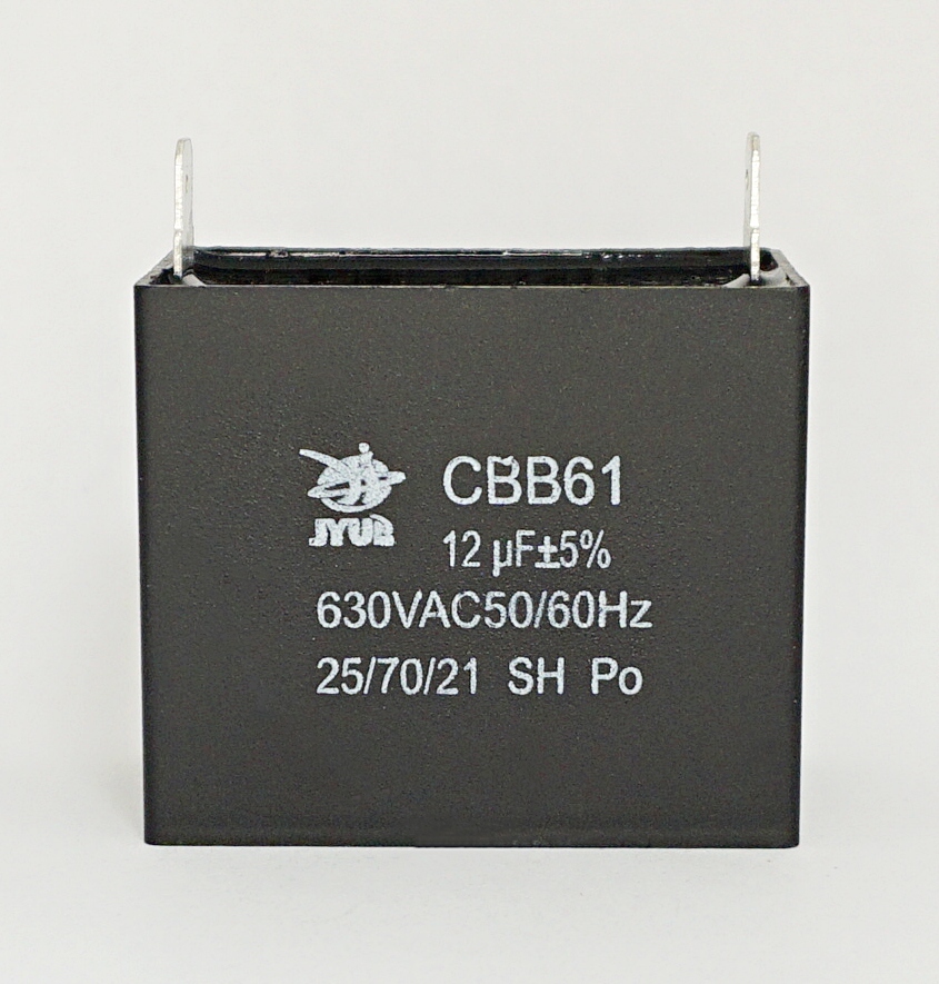 

12 мкф 630В 5% 58*35*49 с клеммами CBB-61 Конденсатор пусковой, 12мкФ/630В клем