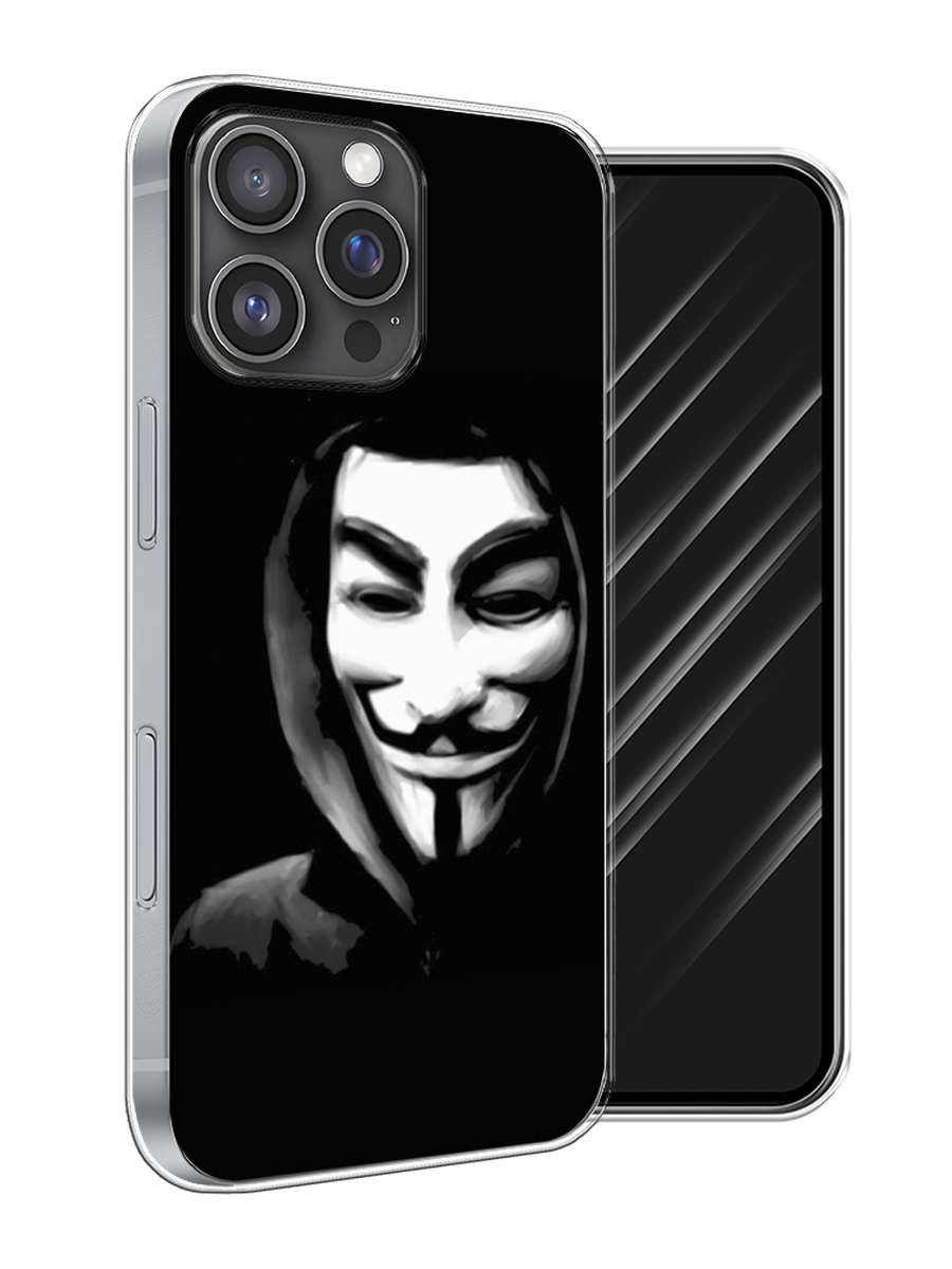

Чехол Awog на Apple iPhone 16 Pro Max "Анонимус", Черный;серый;белый, 16350-1